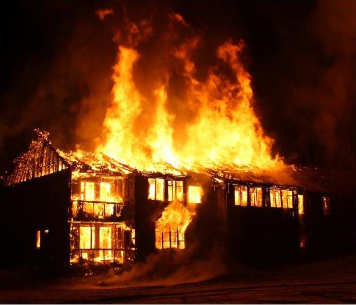 massive Fire consumes a home