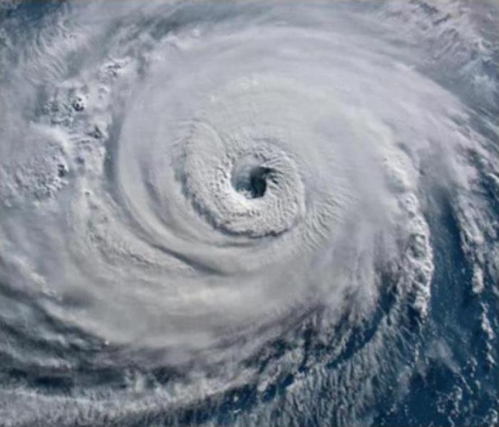 Satellite image of hurricane forming 